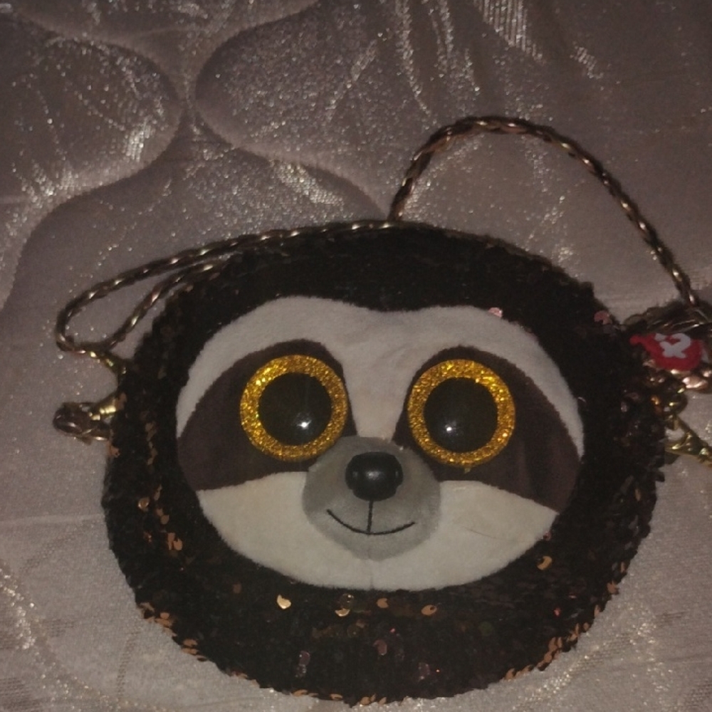 TY Flippables Sequin DANGLER the Sloth 9" Fashion Purse 6 Way to wear
